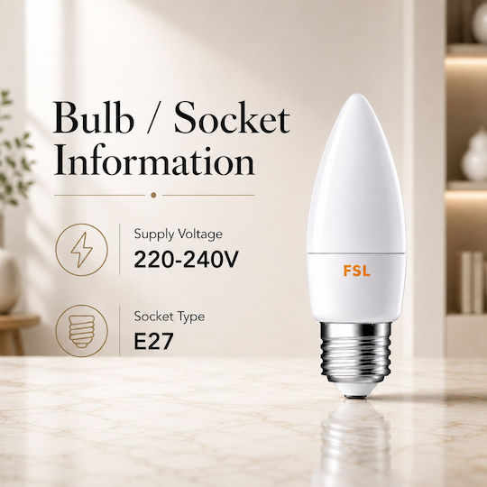 Lightplanet Bec LED 7W Pentru Bază De Bec E27 Alb Rece