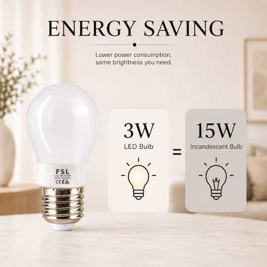 Lightplanet Bec LED 3W Pentru Bază De Bec E27 Alb Rece