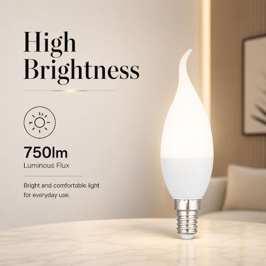 Lightplanet Bec LED 3W Pentru Bază De Bec E14 Alb Cald