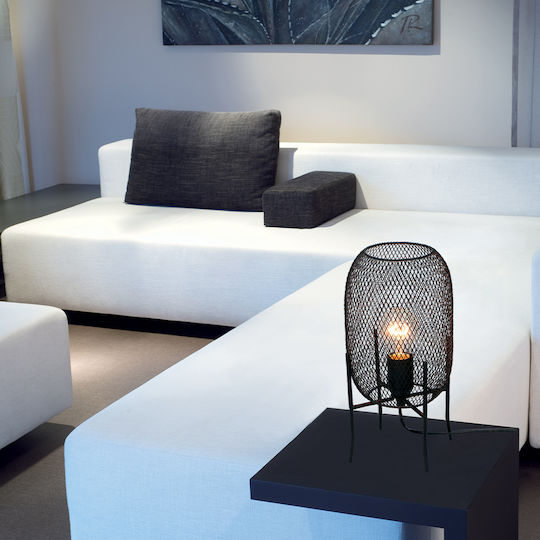 Grundig Dekorative Lampe mit Fassung für E27 Lampe Schwarz
