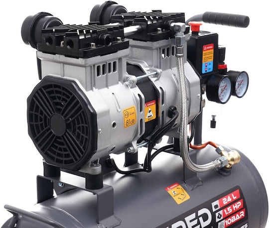 Tagred Cu o singură fază Compresor de aer cu Putere 2.4hp și Rezervor de aer 24lt Ta3383