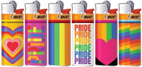 BIC Mini Pride J25 Αναπτήρας Φλόγας Cool Plant 6τμχ