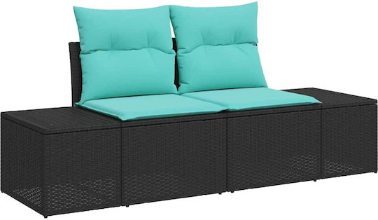Garten- und Outdoor-Möbelsets Wohnbereich 9 Stück Türkis mit Kissen