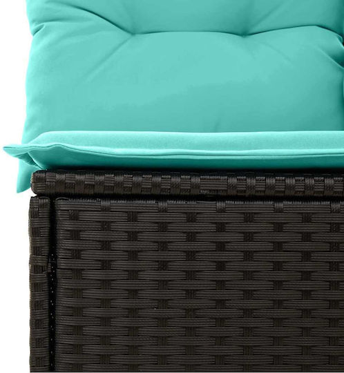 Garten- und Outdoor-Möbelsets Wohnbereich 9 Stück Türkis mit Kissen
