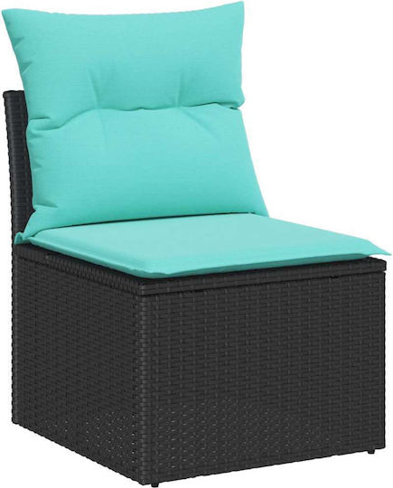 Garten- und Outdoor-Möbelsets Wohnbereich 9 Stück Türkis mit Kissen