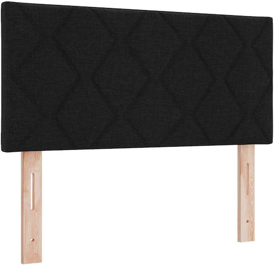 vidaXL Einzelbett Mit Stoff Schwarz Mit Lattenrost & Matratze 90x200cm