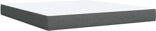 Dunkles Wandbett King Size Mit Samt Dunkelgrau Mit Lattenrost & Matratze 180x200cm
