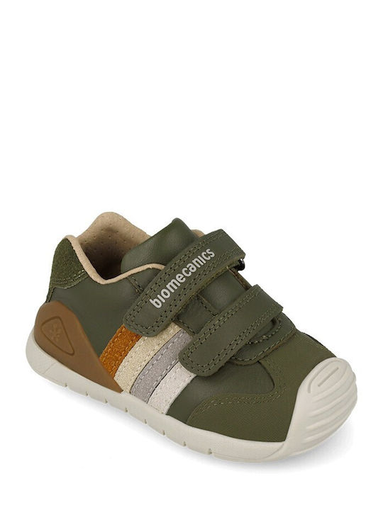 Kids Sneakers High Anatomic with Hoop & Loop Closure Khaki