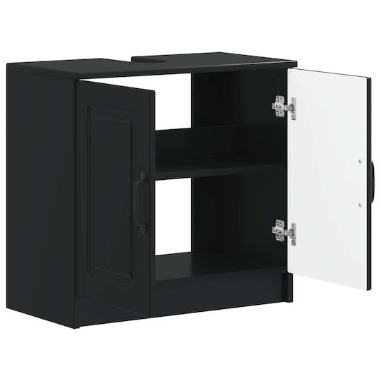 vidaXL Плот без мивка Ш59.5xД31.5xВ59cm Черен