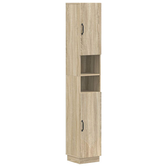 vidaXL Badezimmer Waschtisch-Einheiten Ohne Waschbecken mit Schrank & Säule Aus Bearbeitetem Holz