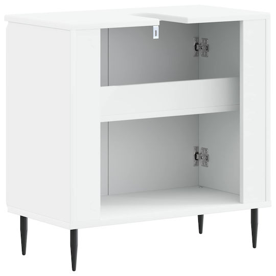 vidaXL Бял Плот Без Мивка Ш59.5xД31.5xВ59cm
