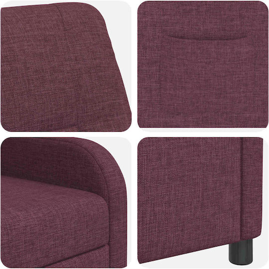 Relax Sessel mit Fußhocker Lila 66x95x100cm