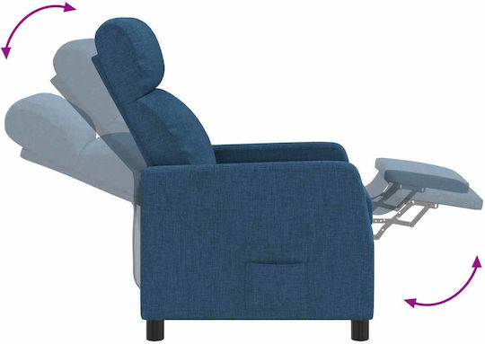 Πολυθρόνα Relax Μπλε 66x95x100cm