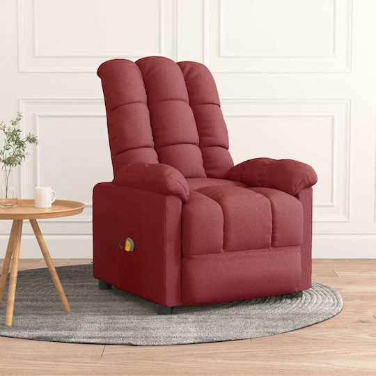 Relax Sessel Friseurwaschbecken mit Fußhocker Burgundisch 74x99x102cm