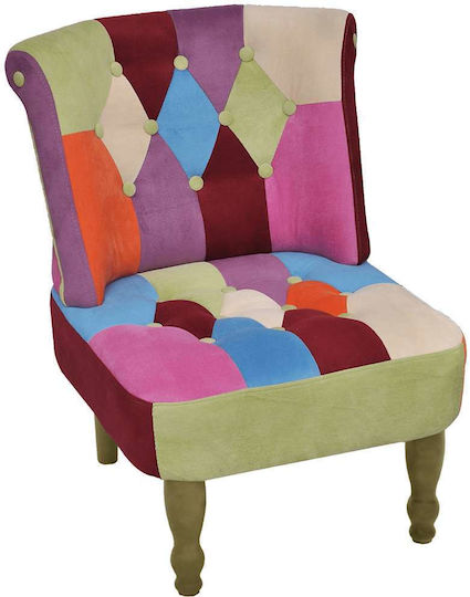 Multicolour High Back Armchair 52x64x70cm