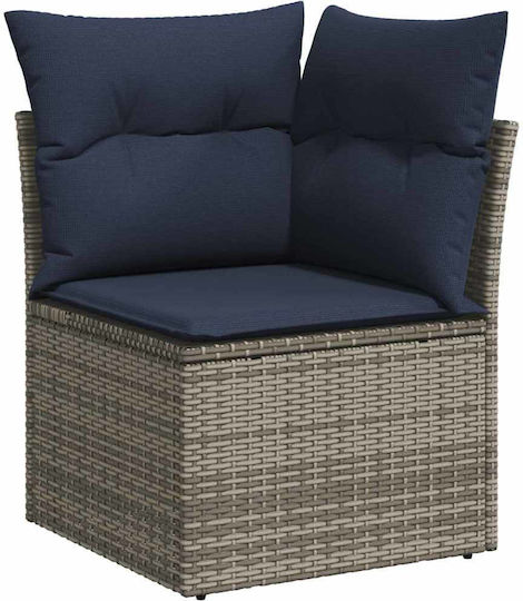 Set Sala De Mese Pentru Exterior 6 Piese Gri Cu Perne