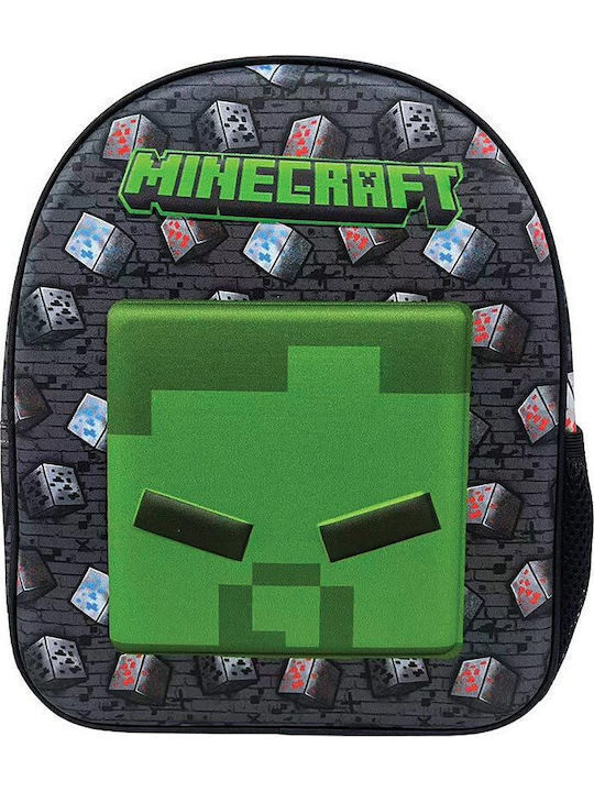 Gim Minecraft Metro Art 2 School Backpack Kindergarten with Water Bottle Holder Multicolour 12lt 15 x 3 x 25cm