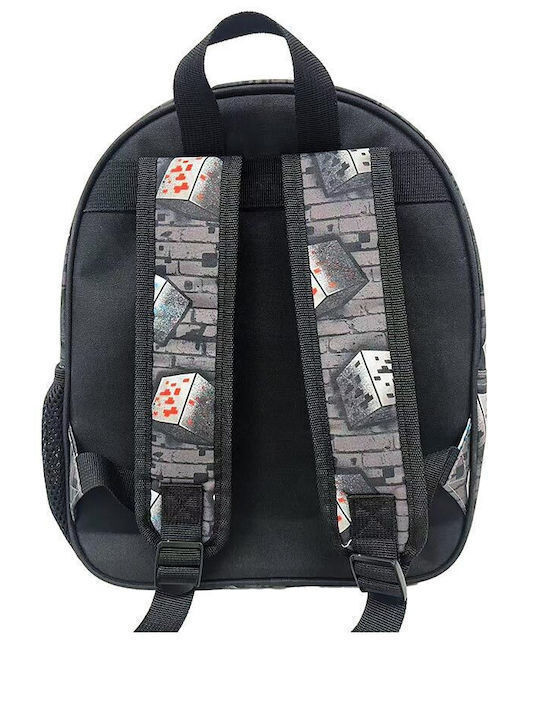 Gim Minecraft Metro Art 2 School Backpack Kindergarten with Water Bottle Holder Multicolour 12lt 15 x 3 x 25cm