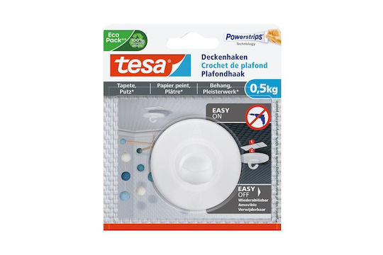 Tesa 77781 Cârlig Cu Autocolant Alb Tesa 77781 Cârlig Cu Autocolant Alb