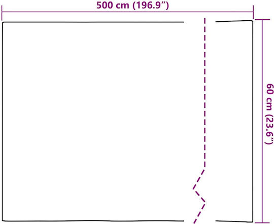 Vidaxl Самозалепващо Фолио За Прозорец Матирани Ивици 60 X 500 Cm Pvc