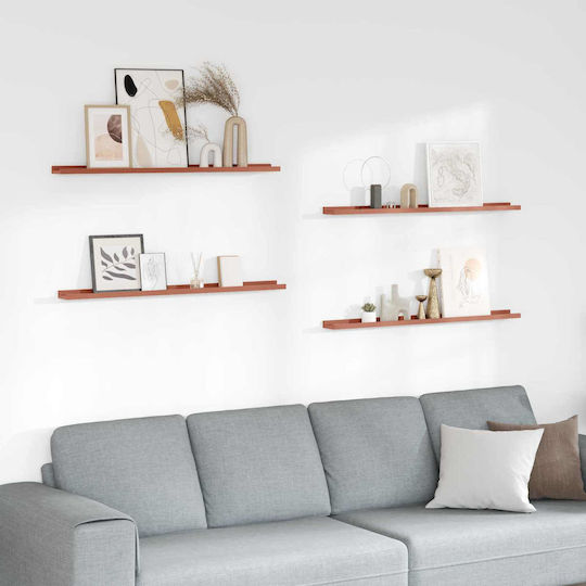 Wall Shelves (4 Pieces) 100x9x3cm Red