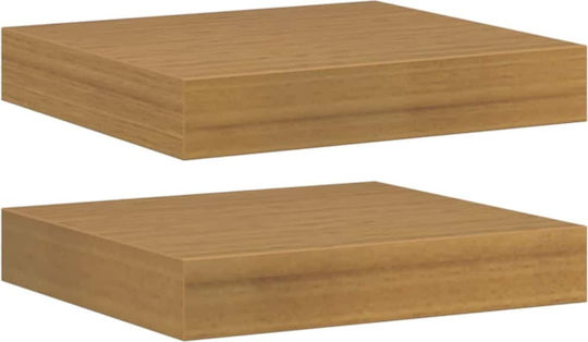 Beige Wall Shelves (2 Pieces) 23x23.5x4 cm