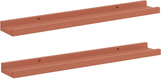 Red Wall Shelves 2 Pieces 60x9x3cm