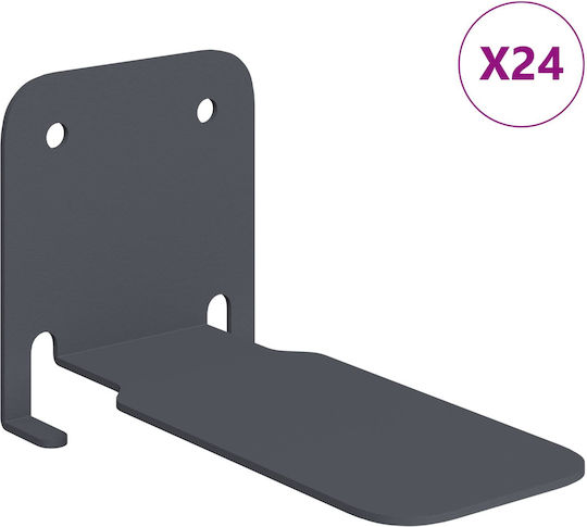 Wall Shelves Anthracite 24 Pieces 10.8x6x6.6cm