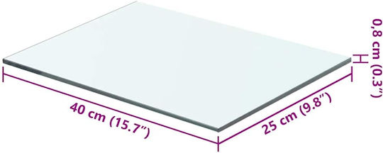 Ράφια Διάφανα (2τμχ) 40x25x0.8εκ.