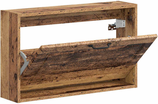 Utrecht Метален шкаф за обувки Черен с Накланящи се Рафтове Д71xШ17xВ43cm