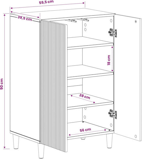 Pantofar din lemn Arnhem 59.5x39.5x90cm