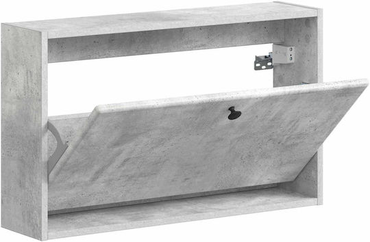 Breda Метален шкаф за обувки Сив с Накланящи се Рафтове Д71xД17xВ43cm