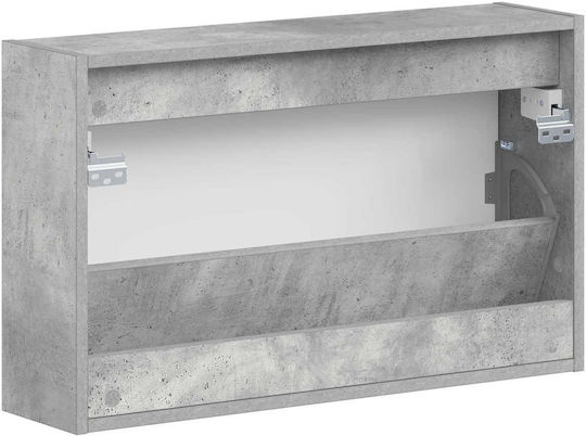 Breda Метален шкаф за обувки Сив с Накланящи се Рафтове Д71xД17xВ43cm