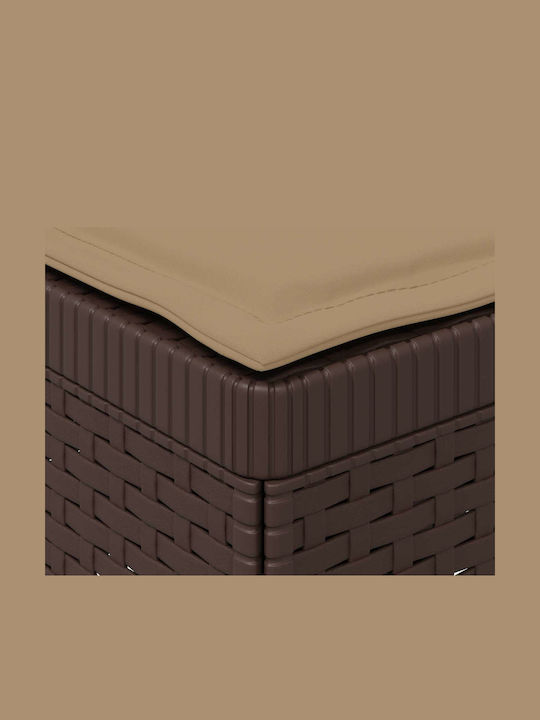 vidaXL Zweisitziges Outdoor-Sofa Rattan mit Kissen