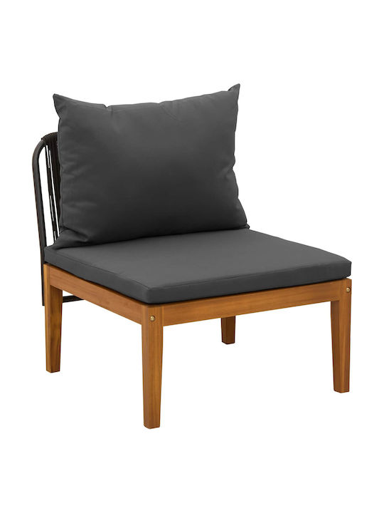 Drei-Sitzer Outdoor-Sofa Hölzernes Mit Kissen