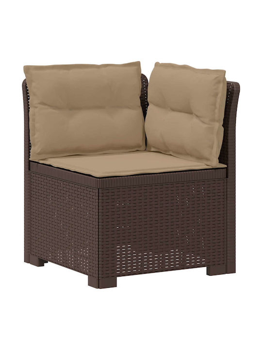 Drei-Sitzer Outdoor-Sofa aus Rattan mit Kissen