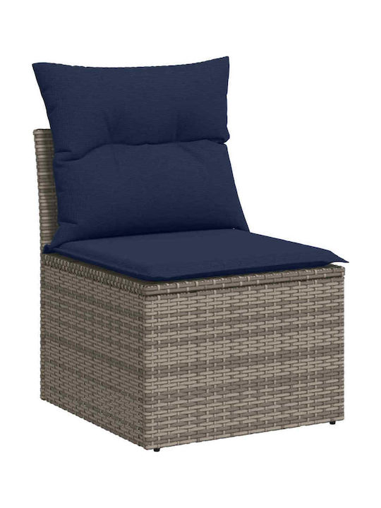 Zweisitziges Outdoor-Sofa aus Rattan mit Kissen