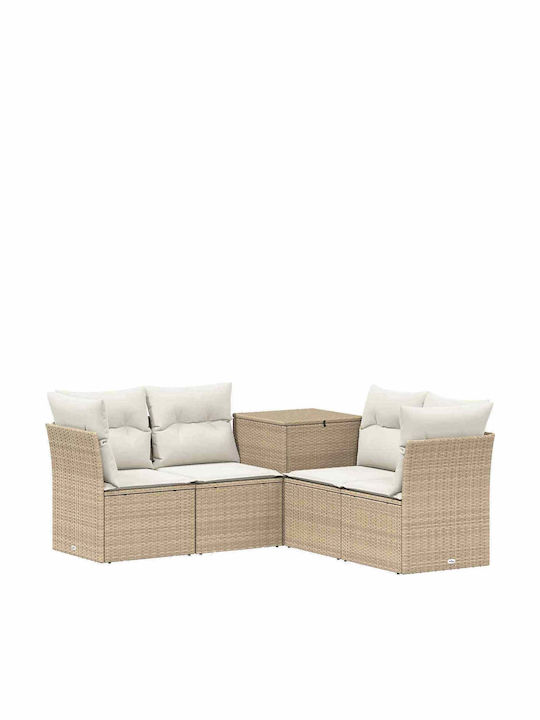 Outdoor Corner Rattan Sofa With Cushions