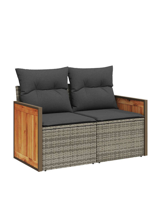 Canapea Cu Două Locuri De Exterior Din Rattan Cu Perne