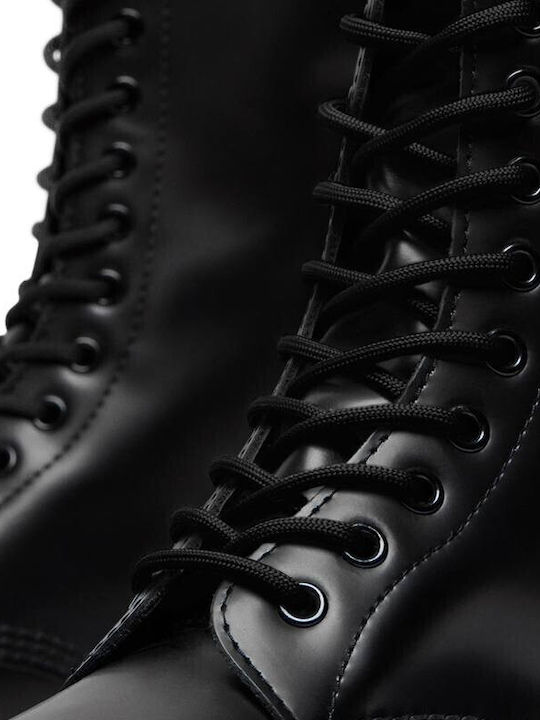 1914 Smooth Leder Damenstiefel Schwarz