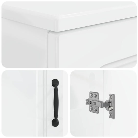 vidaXL Плот без мивка Ш59.5xД31.5xВ59cm Бял