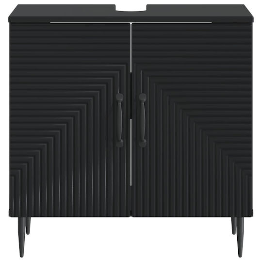 vidaXL Плот без мивка Ш59.5xД31.5xВ59cm Черен