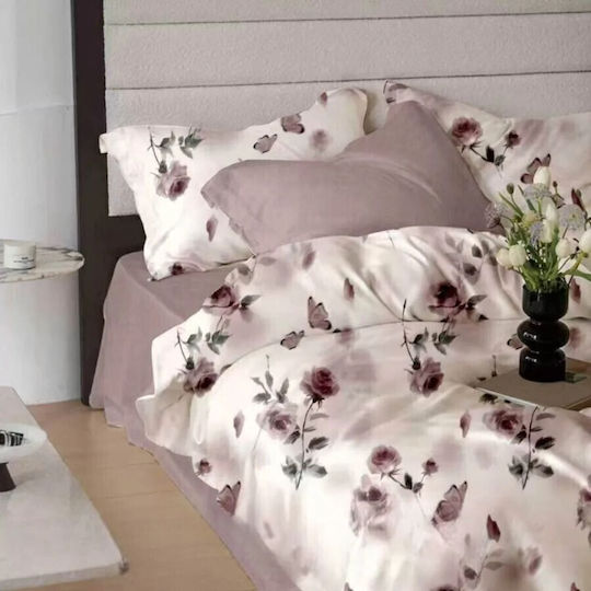 Pucioasa Set Huse Pentru Pilote 200x220cm Trandafiri Și Fluturi Pucioasa Set Huse Pentru Pilote 200x220cm Trandafiri Și Fluturi