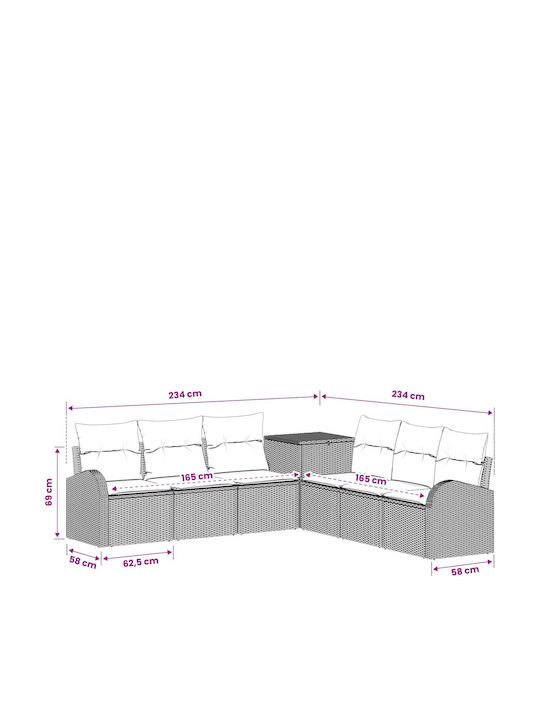 Corner Outdoor Sofa Rattan