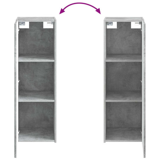 vidaXL Πάγκος χωρίς Νιπτήρα Μ33xΒ34.5xΥ100cm Γκρι Σκυροδέματος