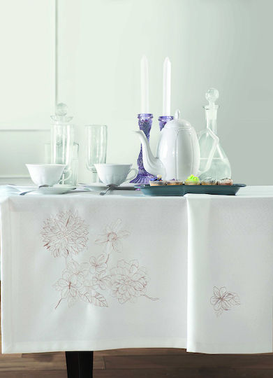 Makis Tselios Home Τραπεζομάντηλο με Κέντημα Lili Ρόζ 140x180εκ.