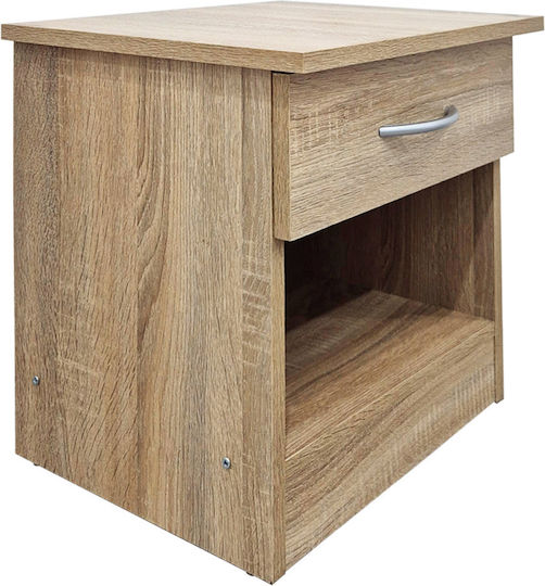 Κομοδίνο Bedy Ξύλινο Μπεζ 40x34x42cm
