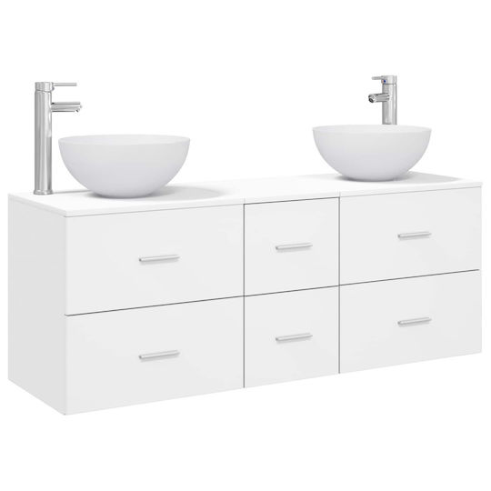 vidaXL Πάγκος χωρίς Νιπτήρα Μ49.5xΒ35xΥ63cm Λευκό