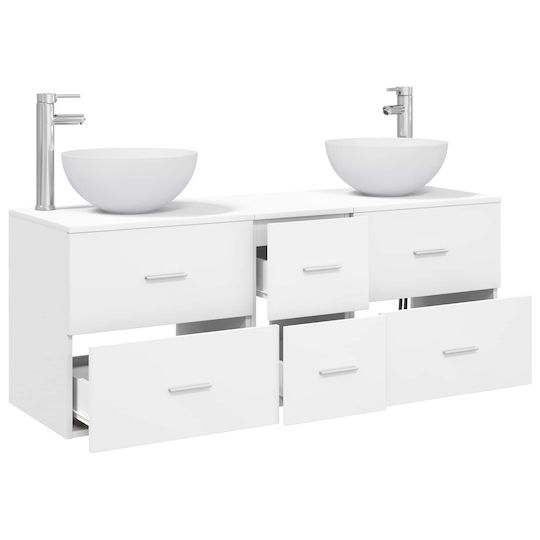 vidaXL Πάγκος χωρίς Νιπτήρα Μ49.5xΒ35xΥ63cm Λευκό