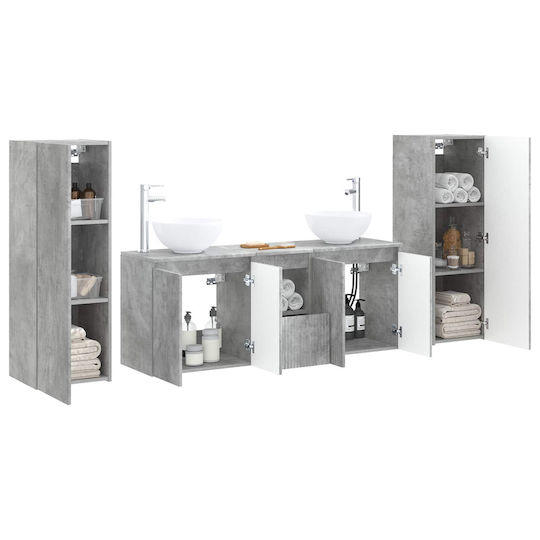 vidaXL Πάγκος χωρίς Νιπτήρα Μ33xΒ34.5xΥ100cm Γκρι Σκυροδέματος